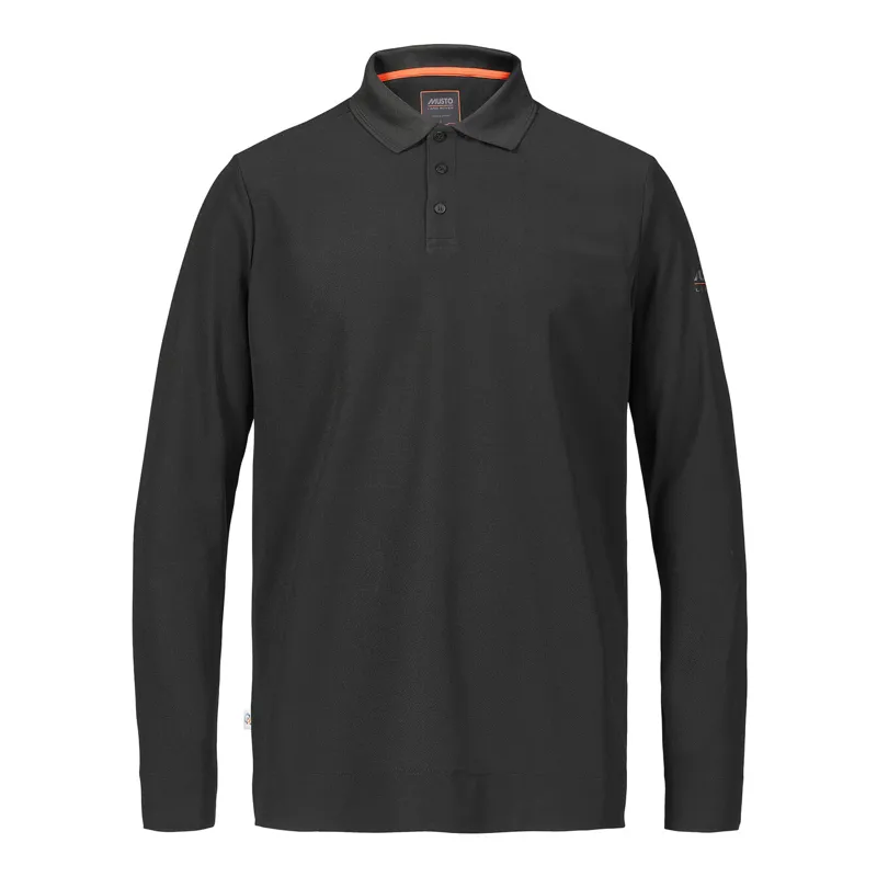 Musto Land Rover Long Sleeved Polo - Black